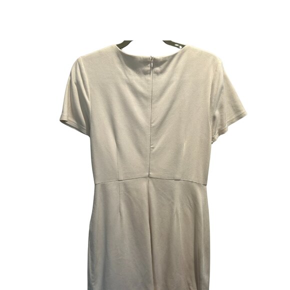 AQUA White Asymmetrical Wrap Dress - Size Large - Picture 3 of 4